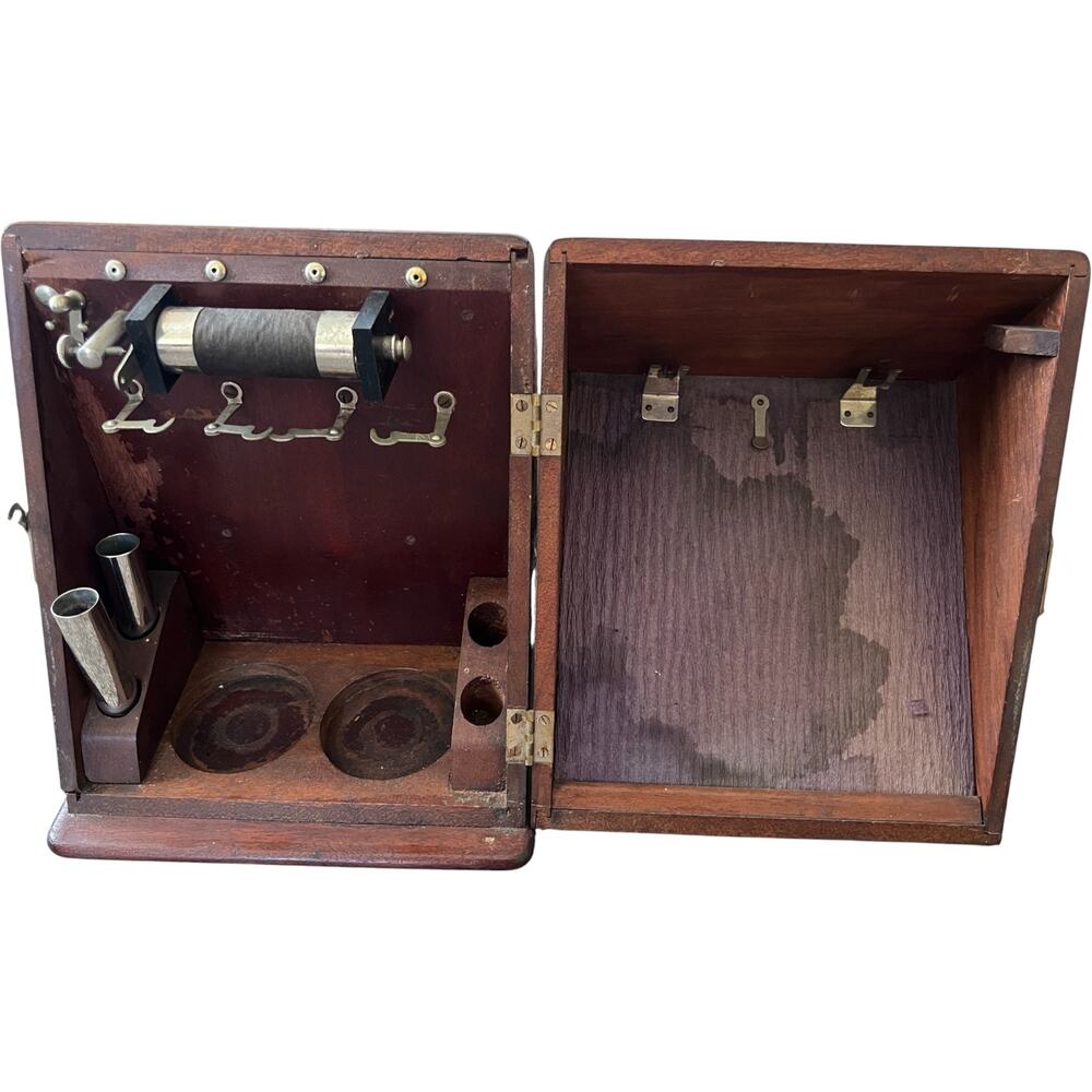 Antique hinged wood 1900s GP Pilling Son Philadelphia Medical Shock Machine